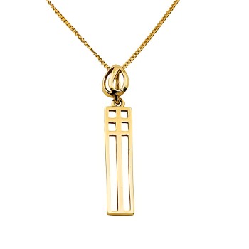 9ct Gold 2.7g 16 inch Pendant with Chain